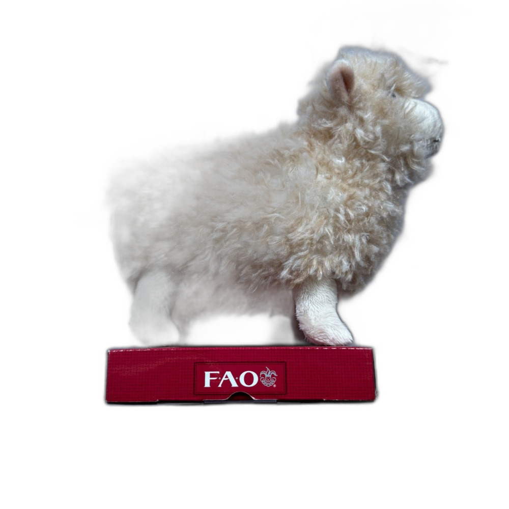 Vintage FAO Schwarz Sherpa Lamb Sheep Stuffed Animal 2011 Coquette Nursery Core